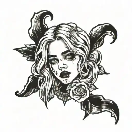billie eilish tattoo design idea