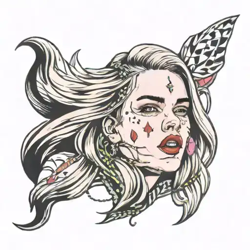 billie eilish, HIT ME HARD AND SOFT tattoo design idea