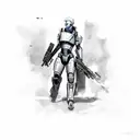 Mass effect Normandy  tattoo design idea