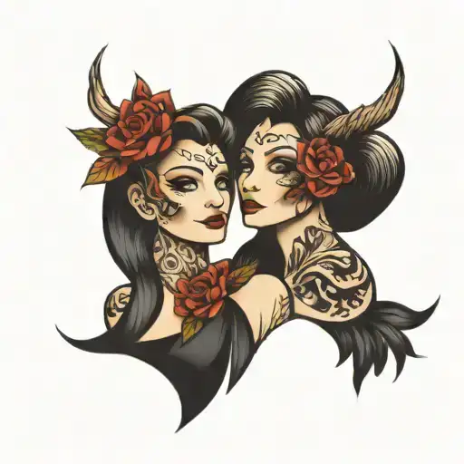 Matching mother and daughter tattoo tattoo design idea