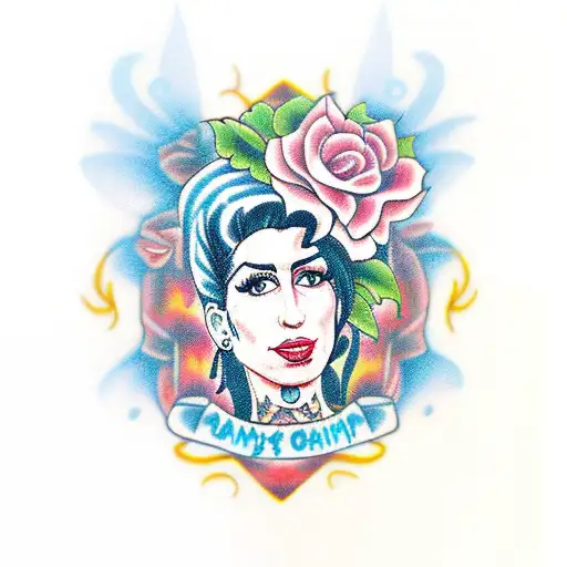 Amy Winehouse tattoo design idea