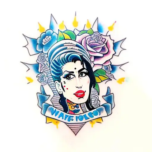 Amy Winehouse tattoo design idea