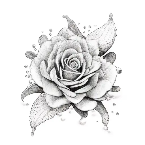 mar e cactos tattoo design idea