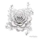 mar e cactos tattoo design idea