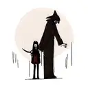 Grim Reaper with wolf  tattoo design idea