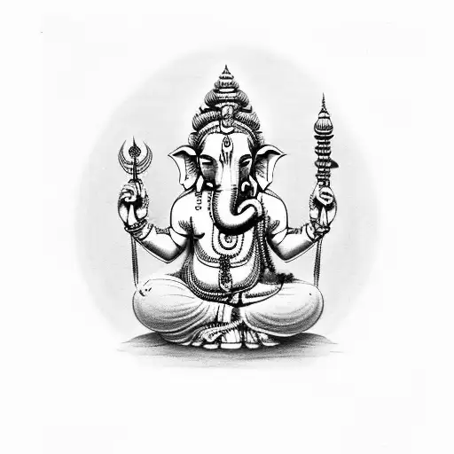India God specially of Shiva Krishna ganpati  tattoo design idea