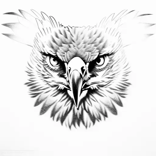 angry golden eagle flying downward  tattoo design idea