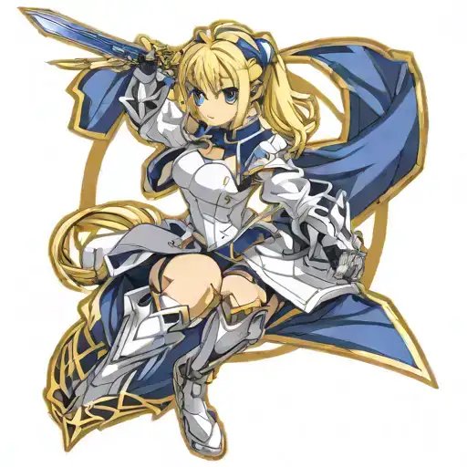 Saber with Anime Fate Stay Night tattoo design idea