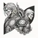 guts and griffith tattoo design idea