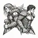 guts and griffith tattoo design idea