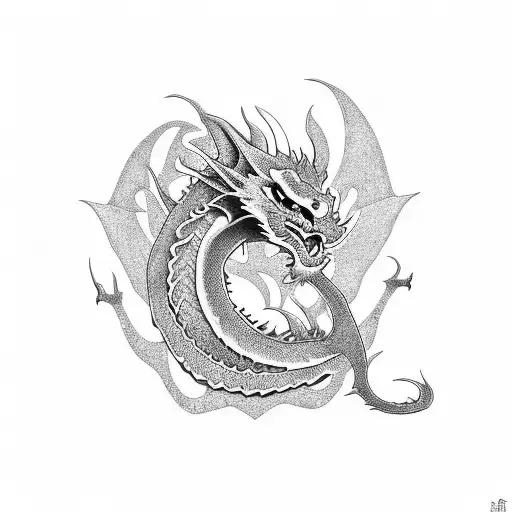 Kpop-inspired dragon tattoo design idea