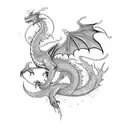 Kpop-inspired dragon tattoo design idea