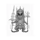 Kaiju Ronin  tattoo design idea