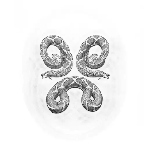 3 headed serpent  tattoo design idea