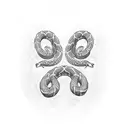 3 headed serpent  tattoo design idea