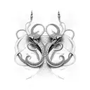 3 headed serpent  tattoo design idea