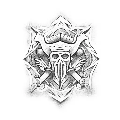 A crossfit-inspired Poseidon logo incorporating the PRS initials tattoo design idea