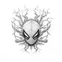 symbiote spider-man tattoo design idea