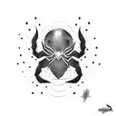 symbiote spider-man tattoo design idea