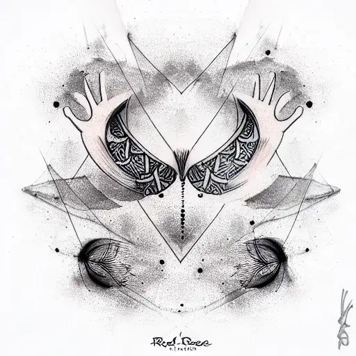 blade hand sky clouds  tattoo design idea