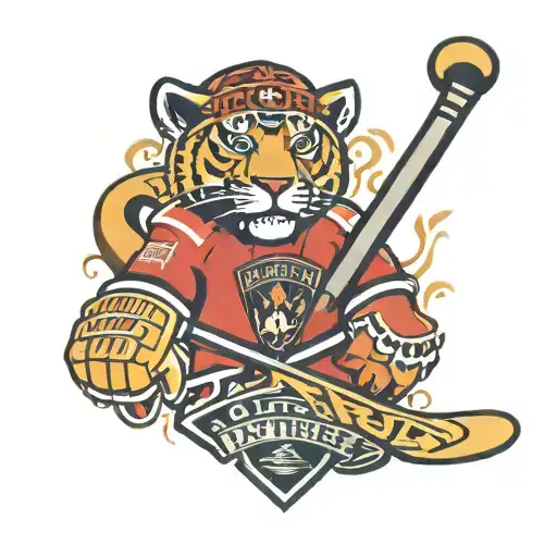 NHL Florida Panthers logo with Stanley cup tattoo design idea
