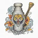 NHL Florida Panthers logo with Stanley cup tattoo design idea