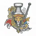 NHL Florida Panthers logo with Stanley cup tattoo design idea