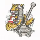 NHL Florida Panthers logo with Stanley cup tattoo design idea