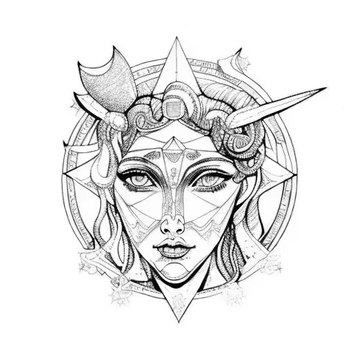 thw myth of circe, from greek mythology  tattoo design idea