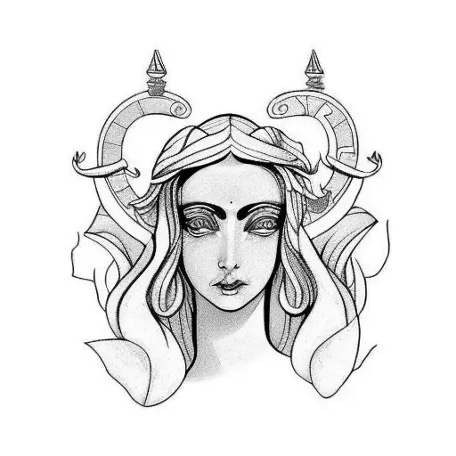 thw myth of circe, from greek mythology  tattoo design idea