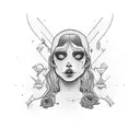nude stoner girl  tattoo design idea