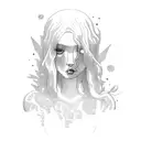 nude stoner girl  tattoo design idea