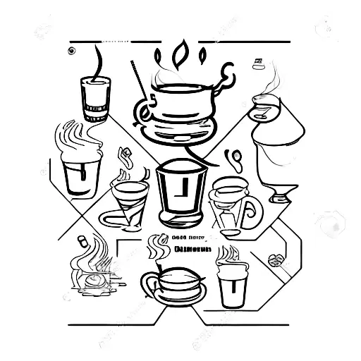 chemical formula of coffee tattoo design idea
