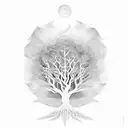 Life tree biology tattoo design idea