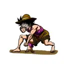 ruffy one piece sucht nach Gold mit striftzug smells like hustlin  tattoo design idea
