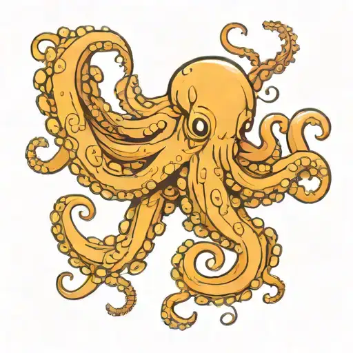 octopus wrapping its tentacles tattoo design idea