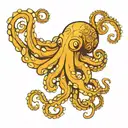 octopus wrapping its tentacles tattoo design idea