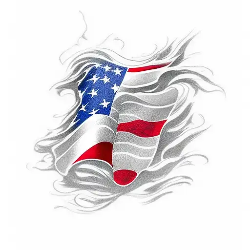 usa flag and danish flag shoul be included. I want the tattoo for my underarm. i like black shades and not too colorful  tattoo design idea