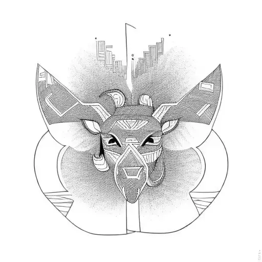 adhd with a Zimbabwean style  tattoo design idea