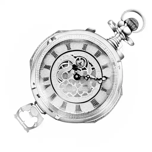A sleeve design incorporating antique pocket watches and cogs tattoo design idea