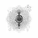 A sleeve design incorporating antique pocket watches and cogs tattoo design idea