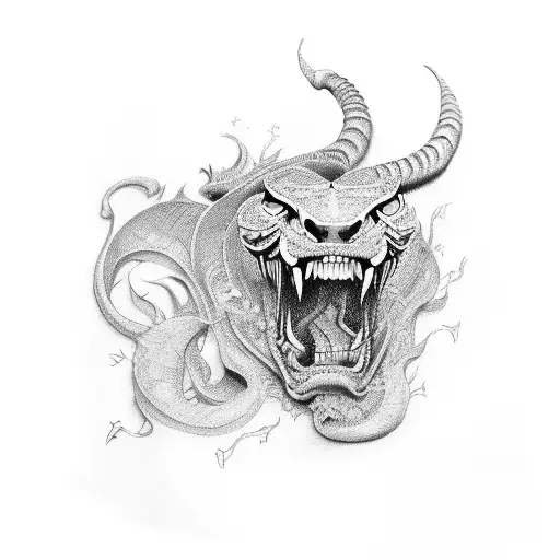 camaleon pantera & pastor leones tattoo design idea