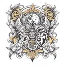 twin flames tattoo design idea