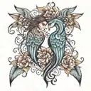 twin flames tattoo design idea