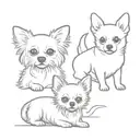 bichon frise dog and a chihuahua dog tattoo design idea