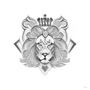 wings , lion greek meander, chess piec tattoo design idea
