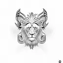 wings , lion greek meander, chess piec tattoo design idea