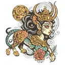 durga tattoo design idea