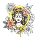 durga tattoo design idea