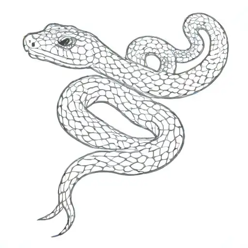 Hognose snake crawling tattoo design idea